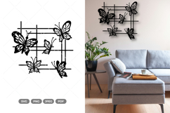 Geometrical Butterflies Wall Decor SVG &amp; Clipart Product Image 1