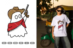 Ghost Cowboy Colored SVG & Clipart Product Image 2