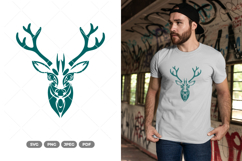 Majestic Deer Silhouette SVG &amp; Clipart Product Image 1