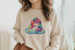 Adorable Baby Rainbow Unicorn Png Clip Art Product Image 2