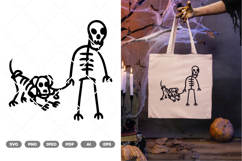 Skeleton Man and Dog SVG &amp; Clipart Product Image 1