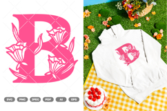 Floral Alphabet SVG &amp; Clipart Product Image 1