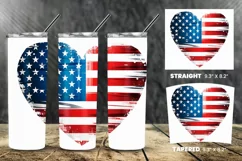 4th july Floral Digital paper 20 oz Skinny Tumbler Product Image 2