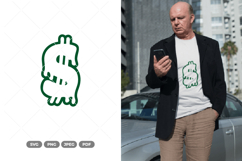 Melting Dollars SVG &amp; Clipart Product Image 1