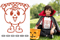 Pumpkin Mascot SVG &amp; Clipart Product Image 1