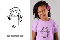 Cute Cupid Doodle SVG &amp; Clipart Product Image 1
