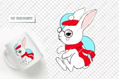 Bunny french sublimation. Baby sublimation PNG, Bunny face Product Image 2