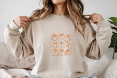 Pumpkin Bow Embroidery Design Product Image 2