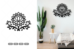 Lotus Wall Decor SVG &amp; Clipart Product Image 1