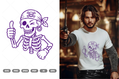 Thumbs Up Skull SVG &amp; Clipart Product Image 1