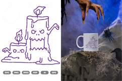 Candle Monster SVG &amp; Clipart Product Image 1