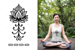 Lotus Wall Decor SVG &amp; Clipart Product Image 1