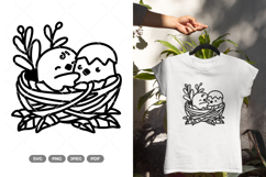 Bird Nest Doodle SVG &amp; Clipart Product Image 1