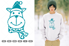 Winter Cow SVG &amp; Clipart Product Image 1