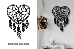 Heart Dream Catcher SVG &amp; Clipart Product Image 1