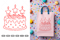 Birthday Cake SVG &amp; Clipart Product Image 1