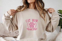 Cat Mom Social Club Embroidery Product Image 2