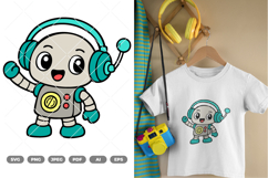 Chibi Robot Colored SVG &amp; Clipart Product Image 1