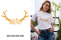Bloom Antlers SVG &amp; Clipart Product Image 1