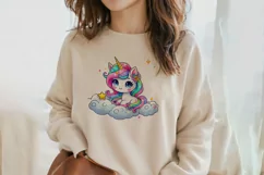 Adorable Baby Rainbow Unicorn Png Clip Art Product Image 2