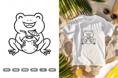 Summer Frog SVG &amp; Clipart Product Image 1