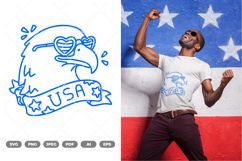Fourth of July Eagle SVG &amp; Clipart Product Image 1