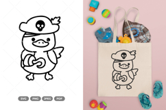 Pirate Duck SVG &amp; Clipart Product Image 1