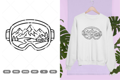 Ski Goggles with Mountain SVG &amp; Clipart Product Image 1