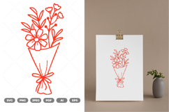 Bouquet SVG &amp; Clipart Product Image 1