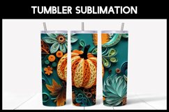 3D Pumpkins Tumbler Sublimation |Autumn 3D Tumbler Product Image 3
