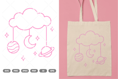 Planets And Cloud SVG &amp; Clipart Product Image 1
