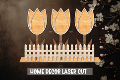 Flowers Stand Decor Laser Cut SVG, Wood cut flower SVG Product Image 1