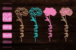3D Layered Peony Flower Laser Cut I Laser Cut Gift Product Image 1