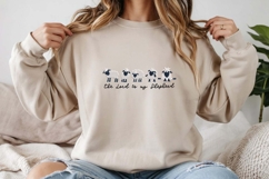 The Lord Is My Shepherd Embroidery Design | Christian Sheep Product Image 2