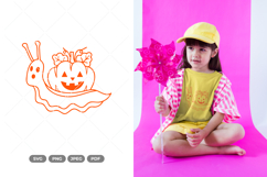 Pumpkin Snail SVG &amp; Clipart Product Image 1
