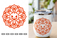 Mandala Pumpkin SVG &amp; Clipart Product Image 1