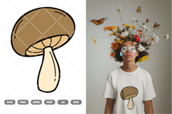 Mushroom Colored SVG &amp; Clipart Product Image 1