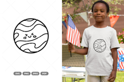 Kawaii Planet SVG &amp; Clipart Product Image 1