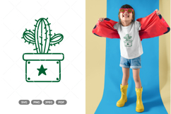 Potted Cactus SVG &amp; Clipart Product Image 1