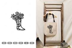 Flower in a Boot SVG &amp; Clipart Product Image 1