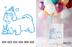 Birthday Dog SVG &amp; Clipart Product Image 1