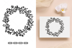 Floral Wreath SVG &amp; Clipart Product Image 1