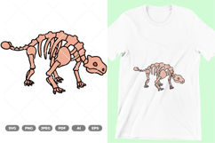 Dinosaur Skeleton Colored SVG &amp; Clipart Product Image 1