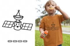 Satellite Doodle SVG &amp; Clipart Product Image 1