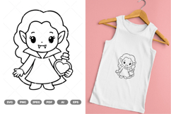 Chibi Vampire SVG &amp; Clipart Product Image 1