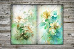 Teal and Gold Flowers, Posters, Backgrounds and Junk Journal Product Image 15