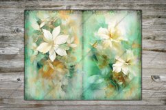 Teal and Gold Flowers, Posters, Backgrounds and Junk Journal Product Image 14