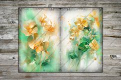 Teal and Gold Flowers, Posters, Backgrounds and Junk Journal Product Image 13