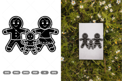 Gingerbread Family SVG &amp; Clipart Product Image 1