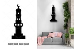 Mosque Minarets Silhouette SVG &amp; Clipart Product Image 1